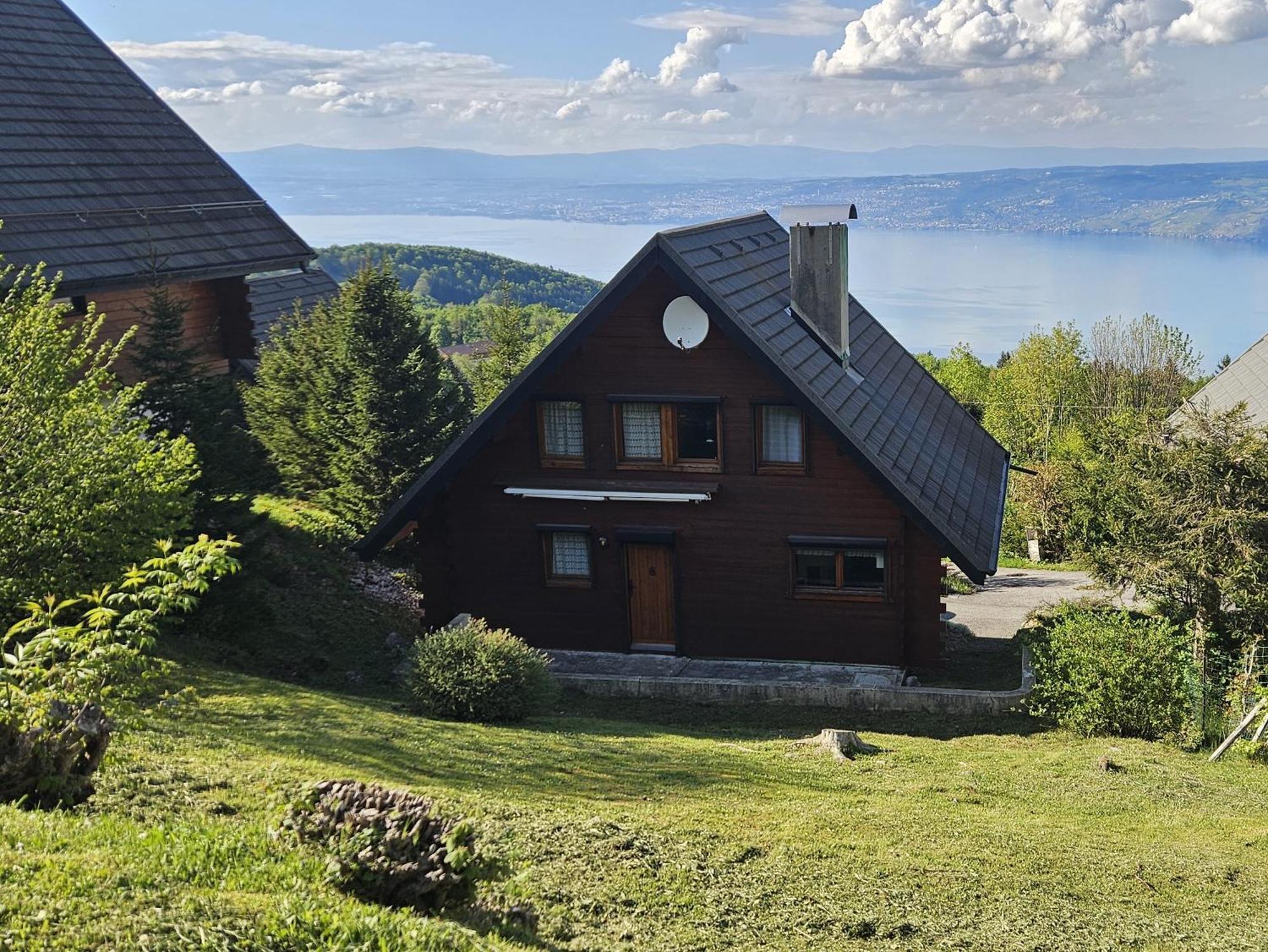 Chalet Les Alpages Vue Panoramique Sur Le Lac Leman Thollon-les-Memises Exteriör bild